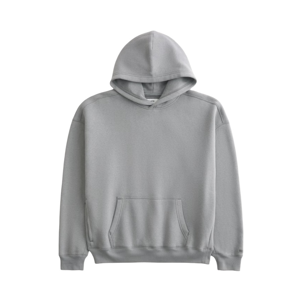 Hollister Men's Feel Good Boxy Grey Hoodie NWT Size S - Picture 1 of 5